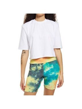 AFRM Bnwot White "Weylin" Tshirt New Padded Shoulder